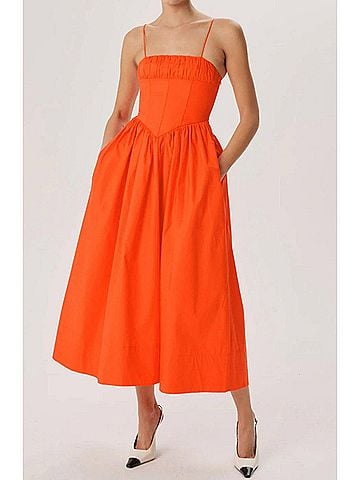 Ronny Kobo Barrett Drop Waist Dress in Red (view 2)