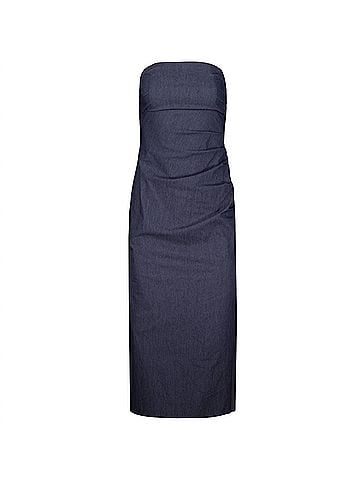Bishop + Young Naomi Strapless Midi Dress in Paradise (view 1)