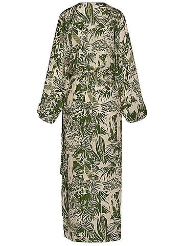 Johanna Ortiz Al Trote Wrap Dress in Selva Tropical Emerald/Ecru (view 2)