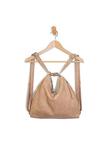 Joy Susan Women's Drew Convertible Backpack in Tan (view 1)