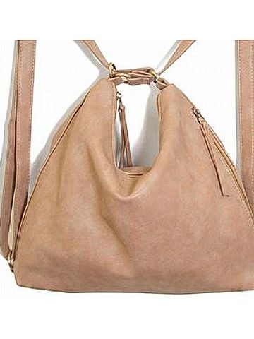 Joy Susan Women's Drew Convertible Backpack in Tan (view 2)