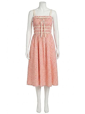 Entro Macy Midi Dress in Coral (view 1)