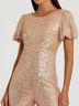 Mac Duggal 100% Polyester Solid Pink Gold Jumpsuit Size 4 - photo 4
