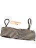 Aqua Stripes Black White Swimsuit Top Size S - photo 1