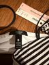 Aqua Stripes Black White Swimsuit Top Size S - photo 3
