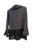 Moth 85% Acrylic 15% Nylon 100% Polyester Gray Black Sweater Vest Size L - photo 2