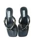 Steve Madden 100% Leather Black Gold Heels Size 7 1/2 - photo 1