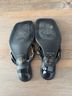 Steve Madden 100% Leather Black Gold Heels Size 7 1/2 - photo 3
