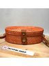 Collection 18 100% Raffia 100% Polyester Orange White Crossbody Bag One size - photo 3