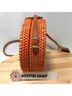 Collection 18 100% Raffia 100% Polyester Orange White Crossbody Bag One size - photo 8