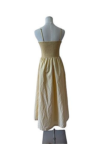 Abercrombie & Fitch Sydney Smocked Dipped-Waist Midi Dress Casual Dress (view 2)