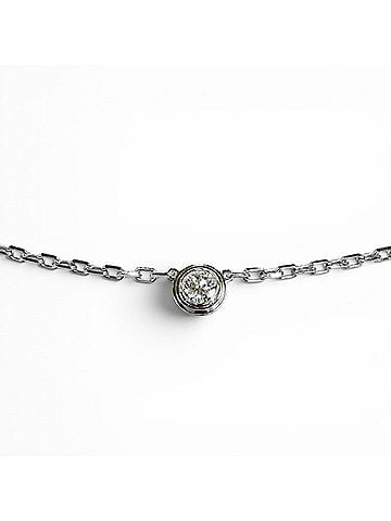 Cartier Cartier B7215900 Damour Small SM 750 (WG) necklace with 1 diamond, 4.2mm setting diameter, purchased November 2020. White gold, weight 3.0g. Women's necklace. (view 1)