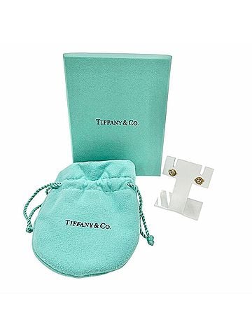 Tiffany & Co. TIFFANY&Co. Tiffany By the Yard 750 (YG) Diamond Earrings, 1P approx. 0.07ct, Total 0.14ct, Diameter 4.3mm, Yellow Gold, Weight 1.07g, Women's, Comes with Box and Dust Bag. (view 2)