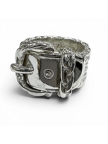 Hermès HERMES Vintage Diane 925 Ring, Silver, Weight 13.2g, Men's/Women's Accessory (view 1)