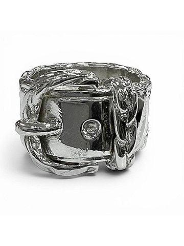 Hermès HERMES Vintage Diane 925 Ring, Silver, Weight 13.2g, Men's/Women's Accessory (view 2)