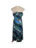 Hutch 100% Polyester Animal Print Leopard Print Blue Teal Green Casual Dress Size 0 - photo 1
