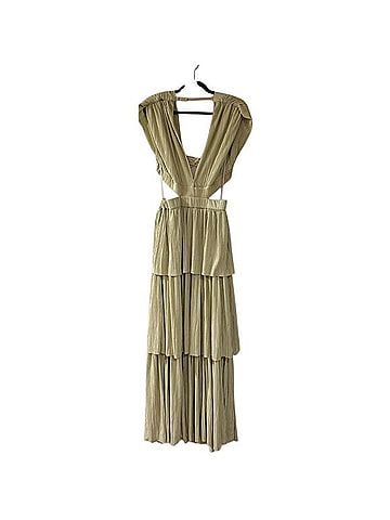 Sabina Musayev Athena Tiered Pleated Cocktail Dress (view 2)