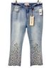 Driftwood 100% Cotton Floral Blue Jeans Size 30 - photo 1
