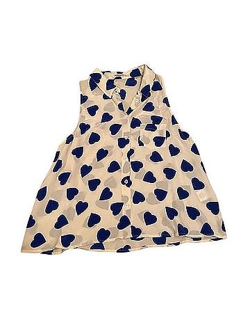Equipment Blue Heart Sleeveless Blouse (view 2)