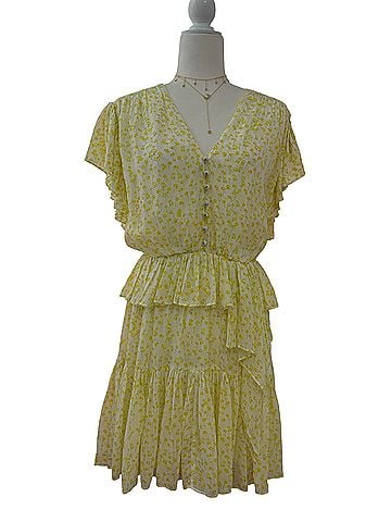The Kooples The Kooples White And Yellow Shoty Dress  Casual Dress (view 2)
