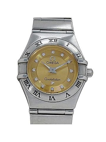Omega Omega OMEGA 1564.65 Constellation Cindy Crawford Women's Watch, Brand Name, 12P Diamonds, Quartz Movement, Stainless Steel (SS), Silver, Orange (view 2)