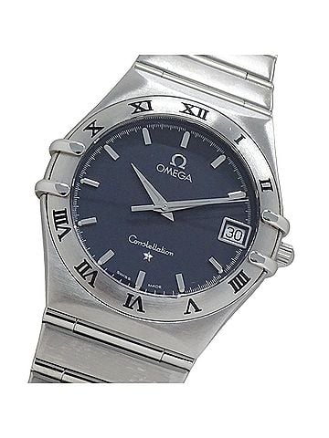 Omega Omega Constellation 1512.40 Men's Watch, Brand Name, Date, Quartz, Stainless Steel (SS), Silver/Navy (view 1)