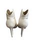 Marc Fisher 100% Leather Solid White Ankle Boots Size 7 1/2 - photo 2