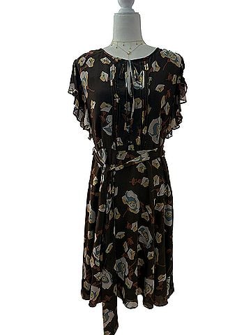 Polo by Ralph Lauren Lauren Ralph Lauren Floral Georgette Flutter Sleeve Dress Cocktail Dress (view 2)