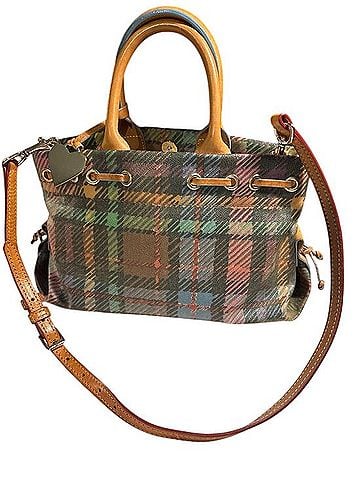 Dooney & Bourke Rainbow Plaid Satchel Crossbody Bag Satchel (view 2)