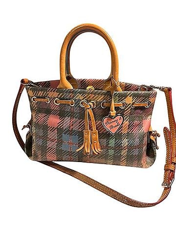 Dooney & Bourke Rainbow Plaid Satchel Crossbody Bag Satchel (view 1)