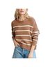 Jenni Kayne 100% Cotton Stripes Brown White Pullover Sweater Size M - photo 1