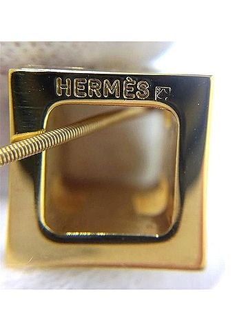Hermès Hermes Cage d'H H-Cube Necklace GPg Orange (view 2)