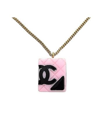 Chanel Chanel Cambon Line 05C Coco Mark Necklace GPg Pink (view 1)