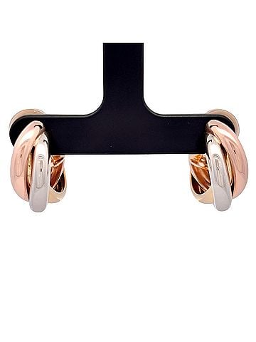 Cartier Cartier Trinity Earrings, 18K Yellow Gold (9.5g), Pink (18K White Gold), 3 Colors (Yellow, Pink, White), Women's. (view 1)