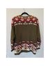 Chaus Sport 100% Cotton Graphic Green Red Pullover Sweater Size M - photo 6