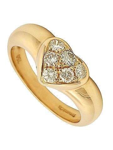 Tiffany & Co. Tiffany & Co. Friendship Heart Pavé Ring, Diamond Approx. 18K Yellow Gold (4.0g), Women's (view 1)