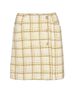 CAbi Checkered-gingham Yellow White Formal Skirt Size 8 - photo 1