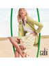 CAbi Checkered-gingham Yellow White Formal Skirt Size 8 - photo 3