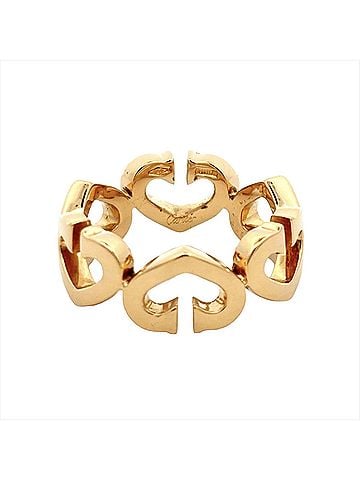 Cartier Cartier C Heart Ring, Size #49, 18K Yellow Gold, 6.4g, Women's. (view 2)