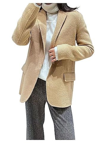 Theory Theory Clariene Chevron Camel Coat Wool Coat (view 1)