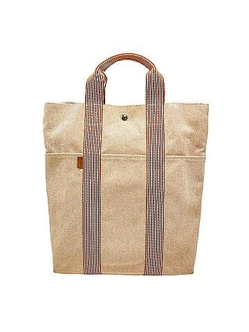 Hermès Hermes Fourre-Tout Cabas Tote Bag, Canvas, Orange, Silver Hardware, Toile Leather, Men's & Women's (view 1)