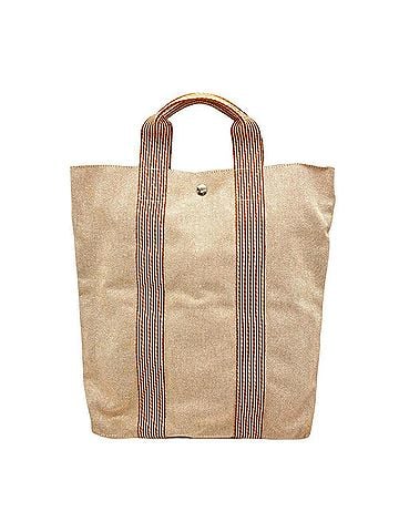 Hermès Hermes Fourre-Tout Cabas Tote Bag, Canvas, Orange, Silver Hardware, Toile Leather, Men's & Women's (view 2)