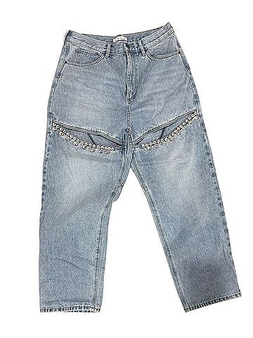 Area Crystal Slit Straight leg Jeans (view 1)