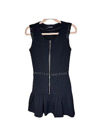 The Kooples Zip Front Jacquard Knit Sleeveless Mini Dress Casual Dress (view 2)
