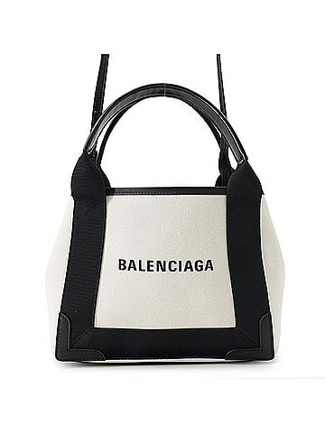 Balenciaga Balenciaga handbag Navy Cabas XS 390346 BALENCIAGA black white (view 1)