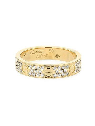 Cartier Cartier Love Ring SM Small Model Pave Diamond 88P Total 0.31ct 18K Yellow Gold B4083300 ring (view 1)