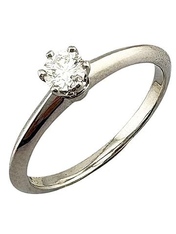Tiffany & Co. Tiffany & Co. Solitaire Ring, 1 Pt950 Platinum, 0.19ct Diamond, Women's, Pre-owned. (view 1)