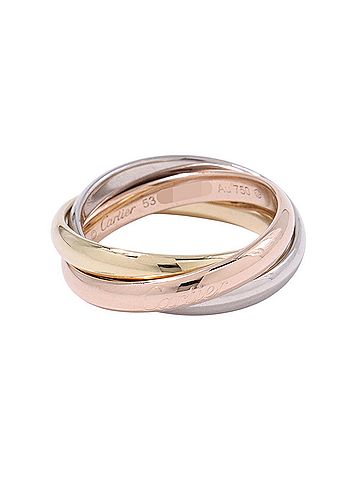 Cartier Cartier Trinity Classic Ring, 18K Yellow Gold, White Pink Ring, B4234200. (Cartier ring, yellow gold, white pink gold) (view 1)