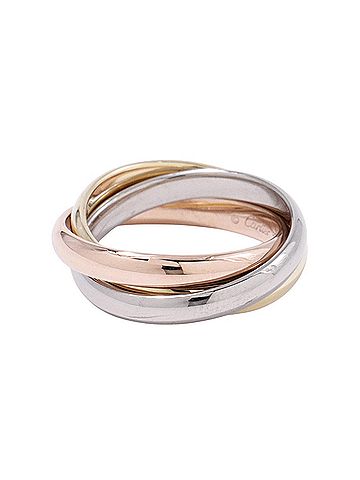 Cartier Cartier Trinity Classic Ring, 18K Yellow Gold, White Pink Ring, B4234200. (Cartier ring, yellow gold, white pink gold) (view 2)