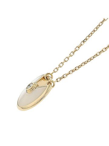 Cartier Cartier Amulette de XS Necklace, Mother-of-Pearl, 1 Diamond, 18K Yellow Gold Pendant. (view 2)